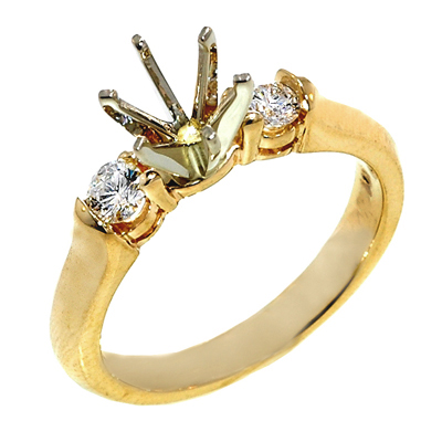 View 14K White  or  Yellow  Gold<BR>  Diamond Ring