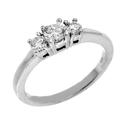 View 14K White  or  Yellow  Gold<BR>  Diamond Ring
