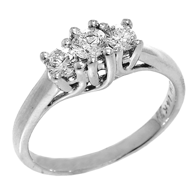 View 14K White  or  Yellow  Gold<BR>  Diamond Ring