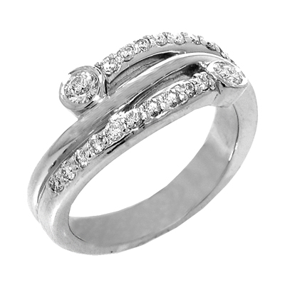 View 14K White  or  Yellow  Gold<BR>  Diamond Ring