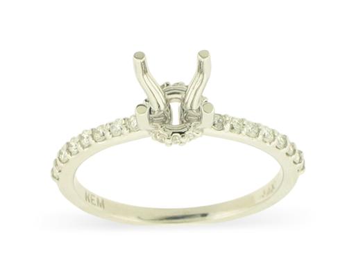 View 14K White  Gold<BR>  Diamond Ring
