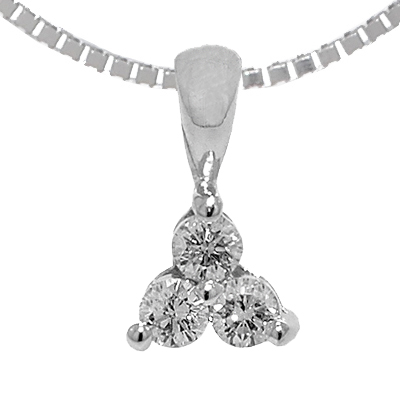 View 14K White  or  Yellow  Gold<BR>  Diamond Pendant