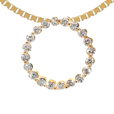 View 14K White  or  Yellow  Gold<BR>  Diamond Pendant