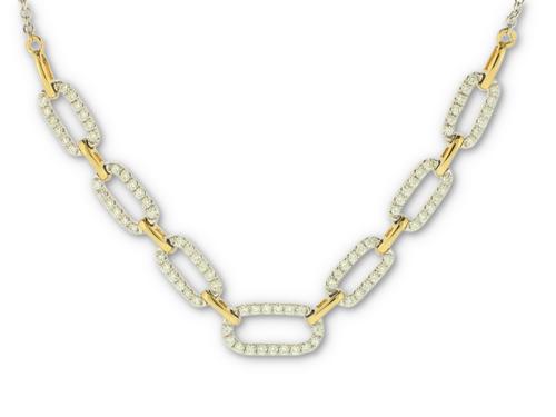 View 14K Two-tone<BR> Diamond Pendant