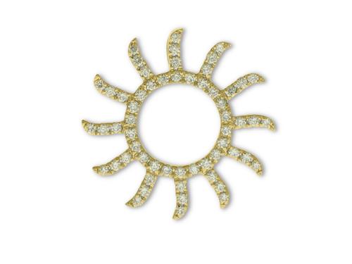 View 14K White  or  Yellow  Gold<BR>  Diamond Pendant