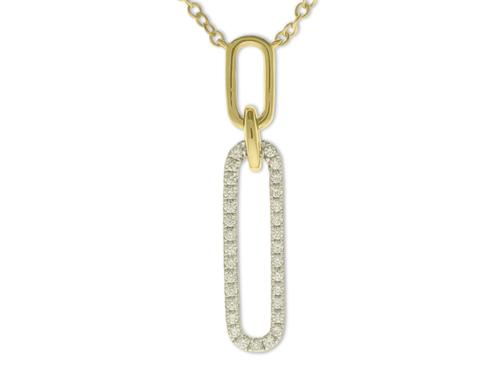 View 14K Two-tone<BR> Diamond Pendant