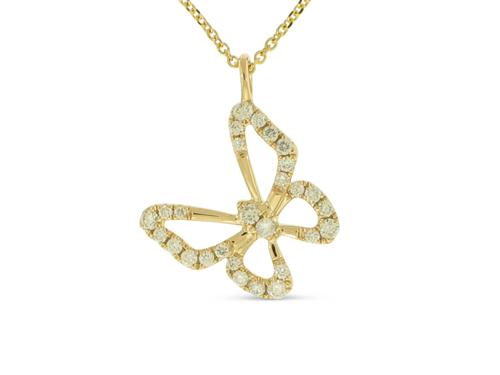 View 14K White  or  Yellow  Gold<BR>  Diamond Pendant