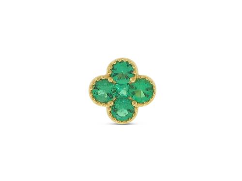 View 18K Yellow  Gold<BR> Emerald Pendant