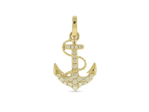 View 14K White  or  Yellow  Gold<BR>  Diamond Pendant