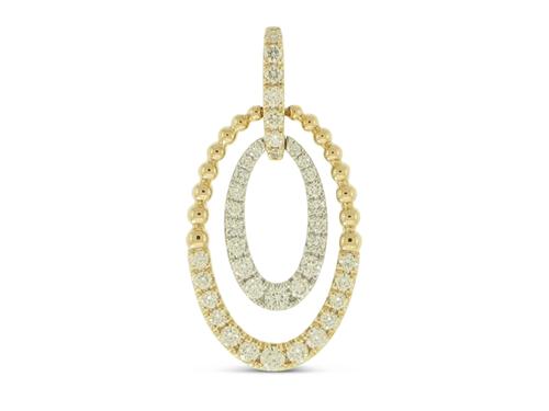 View 14K Two-tone<BR> Diamond Pendant