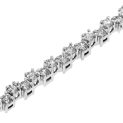 View 14K White  or  Yellow  Gold<BR>  Diamond Bracelet