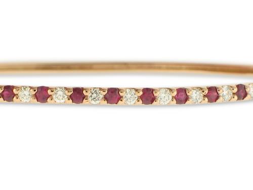 View 14K White  or  Yellow  Gold<BR> Ruby and Diamond Bracelet