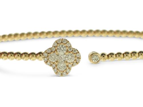 View 14K Yellow  Gold<BR>  Diamond Bracelet