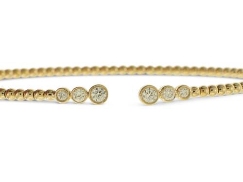 View 14K Yellow  Gold<BR>  Diamond Bracelet