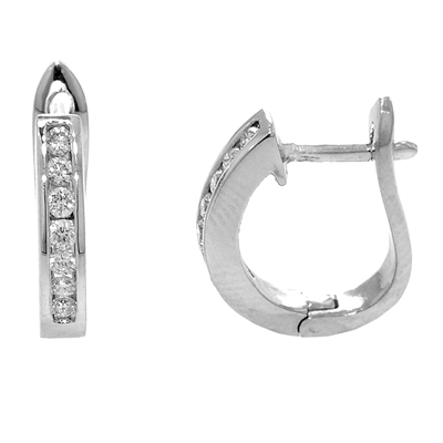 View 14K White  or  Yellow  Gold<BR>  Diamond Earrings