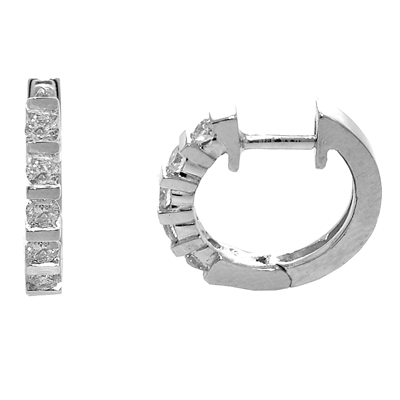 View 14K White  or  Yellow  Gold<BR>  Diamond Earrings