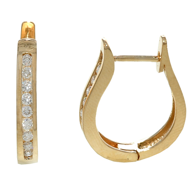 View 14K White  or  Yellow  Gold<BR>  Diamond Earrings