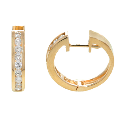 View 14K White  or  Yellow  Gold<BR>  Diamond Earrings