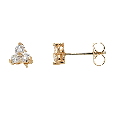 View 14K White  or  Yellow  Gold<BR>  Diamond Earrings