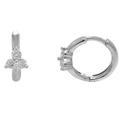 View 14K White  or  Yellow  Gold<BR>  Diamond Earrings