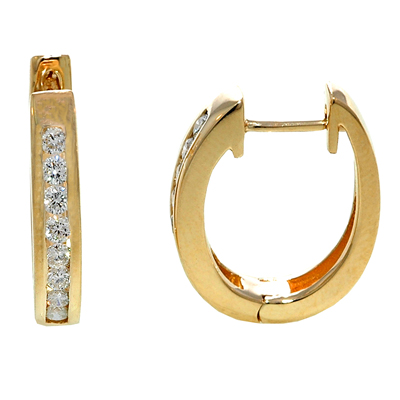 View 14K White  or  Yellow  Gold<BR>  Diamond Earrings