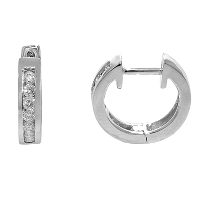View 14K White  or  Yellow  Gold<BR>  Diamond Earrings