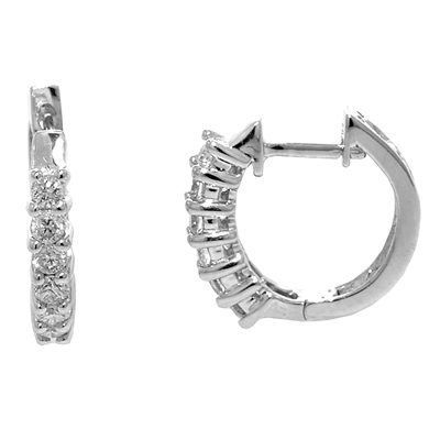 View 14K White  or  Yellow  Gold<BR>  Diamond Earrings