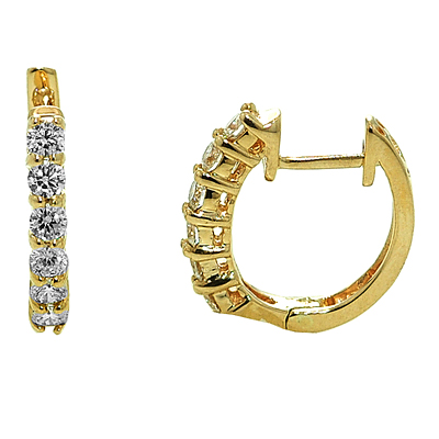 View 14K White  or  Yellow  Gold<BR>  Diamond Earrings