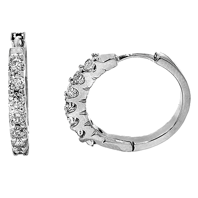 View 14K White  or  Yellow  Gold<BR>  Diamond Earrings