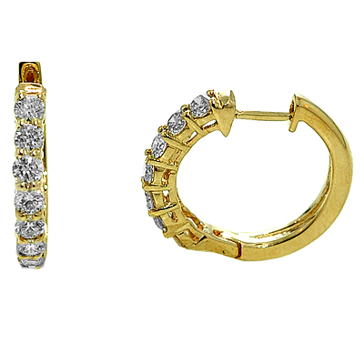 View 14K White  or  Yellow  Gold<BR>  Diamond Earrings