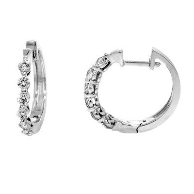 View 14K White  or  Yellow  Gold<BR>  Diamond Earrings