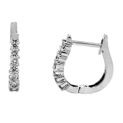 View 14K White  or  Yellow  Gold<BR>  Diamond Earrings