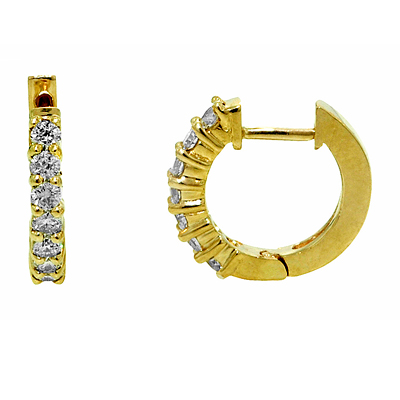View 14K White  or  Yellow  Gold<BR>  Diamond Earrings