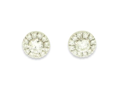View 14K White  or  Yellow  Gold<BR>  Diamond Earrings