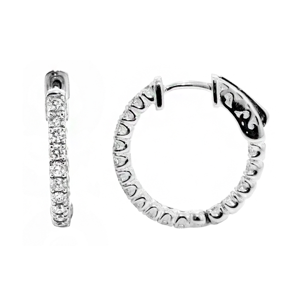 View 14K White  or  Yellow  Gold<BR>  Diamond Earrings