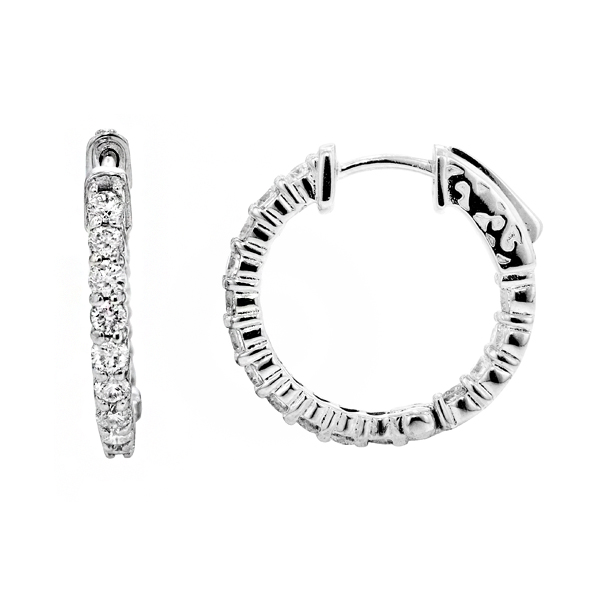 View 14K White  or  Yellow  Gold<BR>  Diamond Earrings