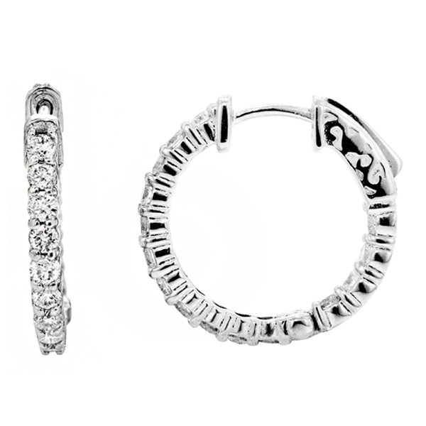 View 14K White  or  Yellow  Gold<BR>  Diamond Earrings