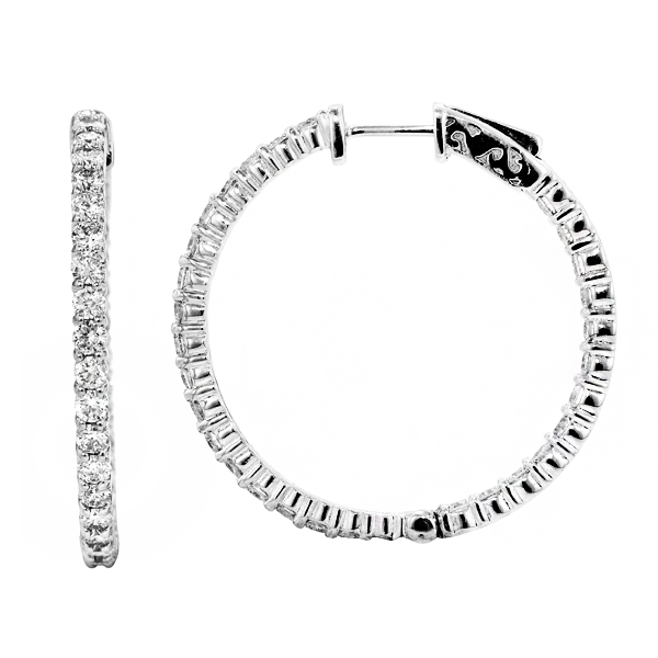 View 14K White  or  Yellow  Gold<BR>  Diamond Earrings