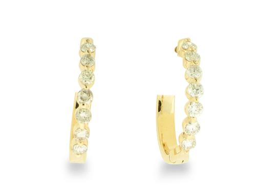 View 14K White  or  Yellow  Gold<BR>  Diamond Earrings