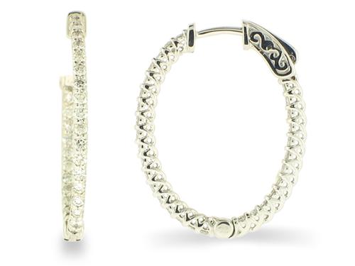 View 14K White  or  Yellow  Gold<BR>  Diamond Earrings