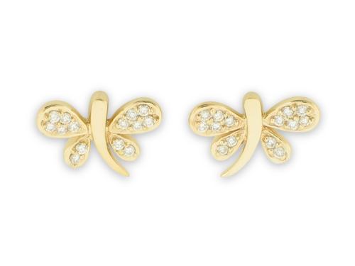 View 14K White  or  Yellow  Gold<BR>  Diamond Earrings