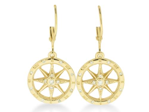 View 14K White  or  Yellow  Gold<BR>  Diamond Earrings