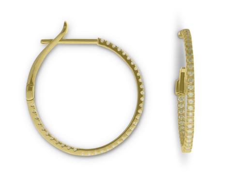 View 14K White  or  Yellow  Gold<BR>  Diamond Earrings