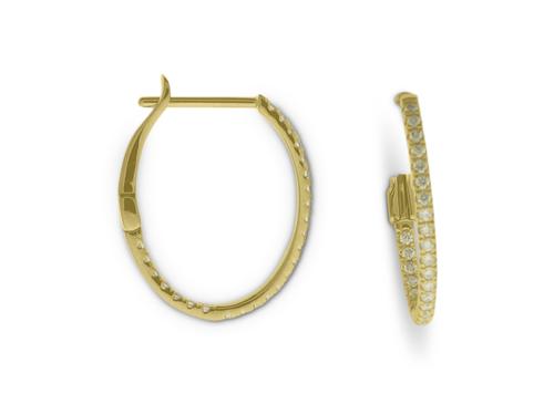 View 14K White  or  Yellow  Gold<BR>  Diamond Earrings