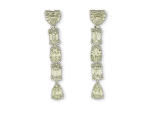 View 18K White  or 18k Yellow  Gold<BR>  Diamond Earrings