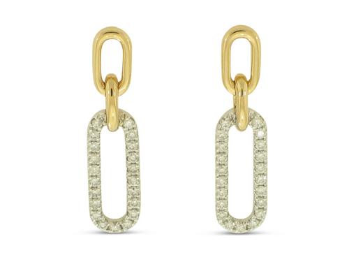 View 14K Two-tone<BR> Diamond Earrings