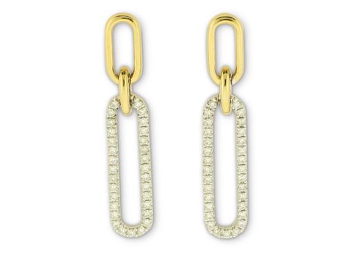 View 14K Two-tone<BR> Diamond Earrings
