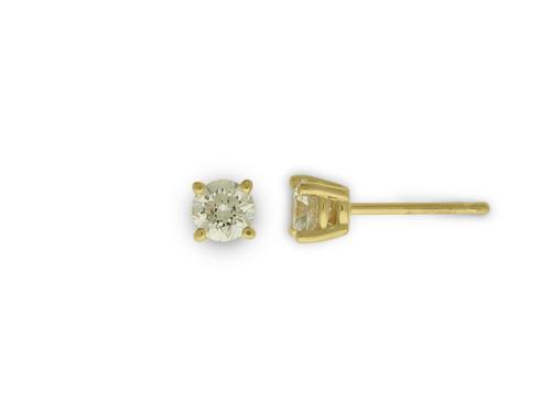 View 14K White  or  Yellow  Gold<BR>  Diamond Earrings